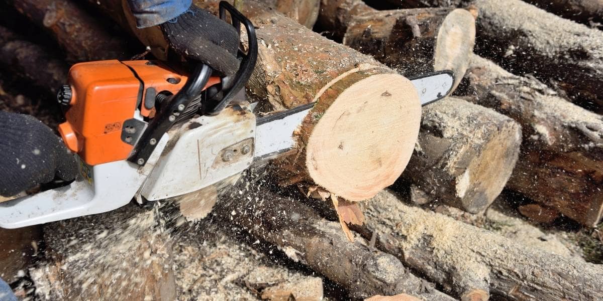 How to Cut Wood Slices with Chainsaw