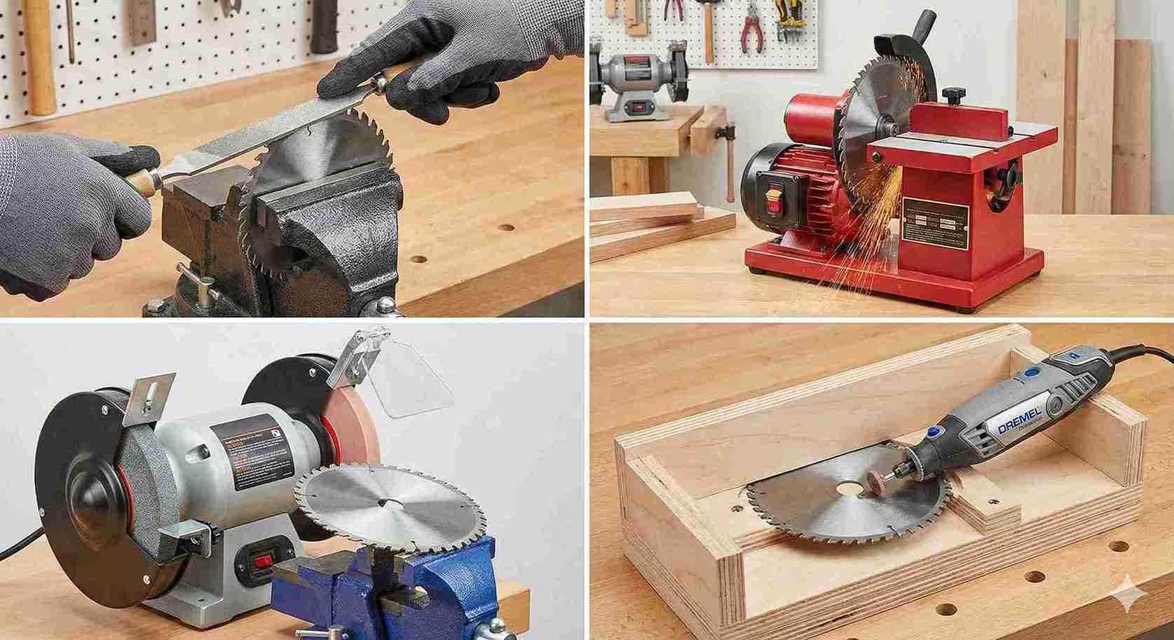 Types of Circular Saw Blade Sharpeners (Manual vs Electric vs Bench Grinder Attachments vs DIY Jigs)