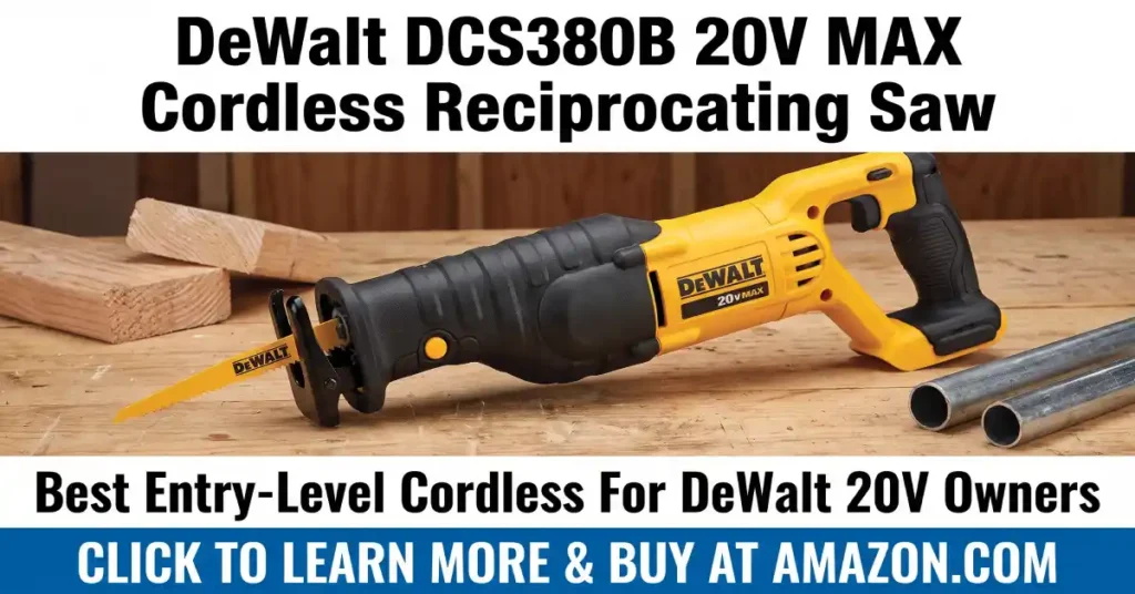 DeWalt DCS380B 20V MAX Cordless Reciprocating Saw